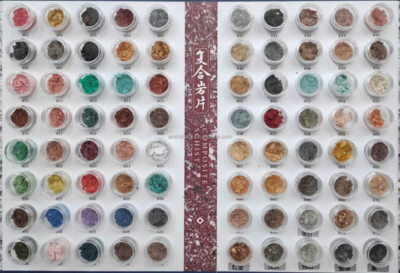 Revestimiento de caucho, piezas de piedra compuestas decorativas, hojas de piso epoxi de 3-6 mm, de Hebei