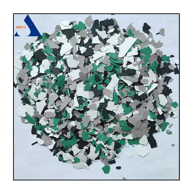 Revestimiento líquido de colores mixtos Chips de roca compuesta para decoración Flocos de piso epoxi