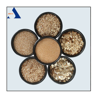 Mica de escamas para el uso de pinturas Suministro de escamas de mica de oro calcinado deshidratado