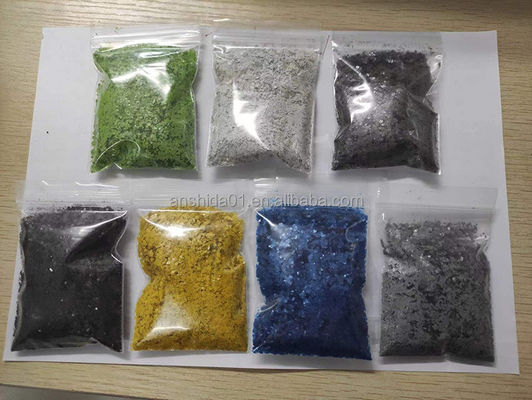 Suministro de fábrica 1 a 3 mm de copos de mica teñidos para suelos epoxi 25 kg/bolsa